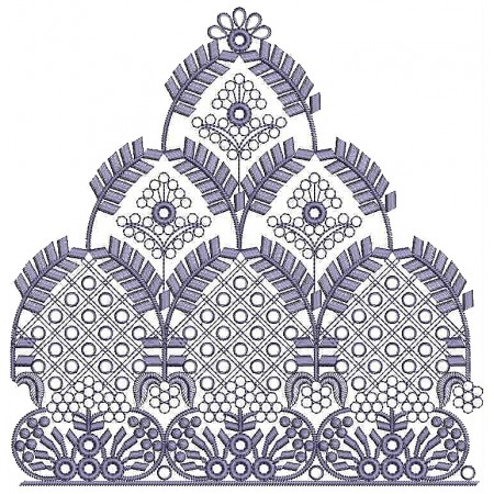 Mirror Work Taj Applique Design 25996