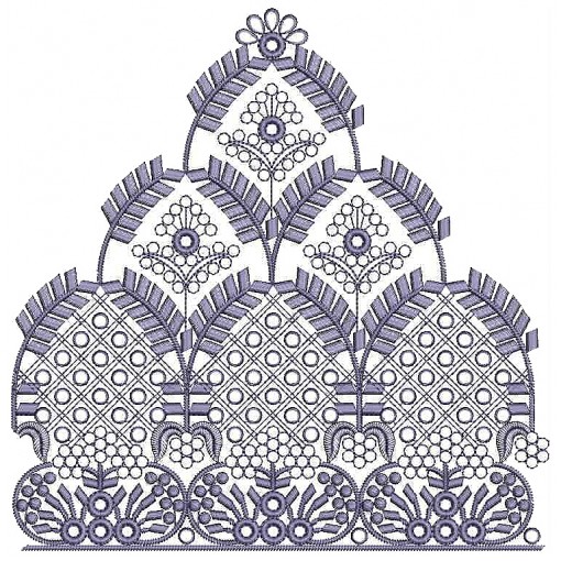 Mirror Work Taj Applique Design 25996