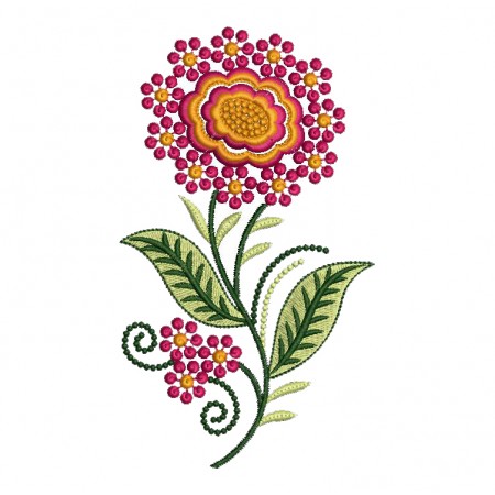 Modern Floral Embroidery Pattern
