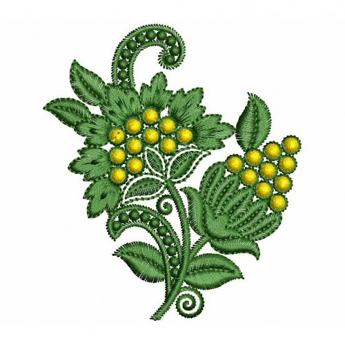 Modern Flower Embroidery Design