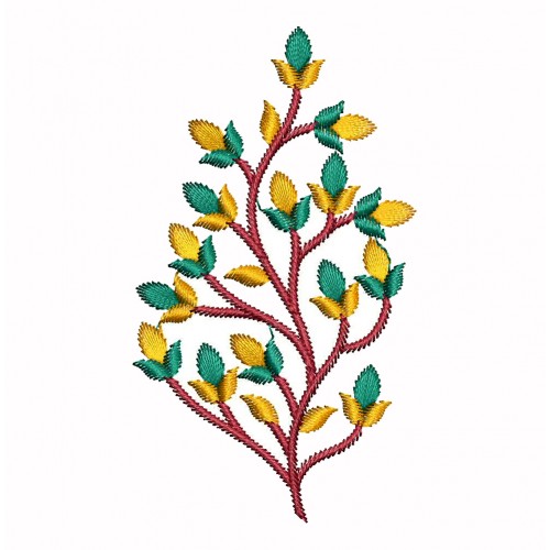 Modern Leaf Embroidery