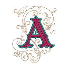 Monogram Letter A Embroidery
