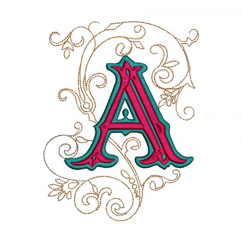 Monogram Letter A Embroidery