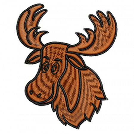 Moose Head Embroidery Design