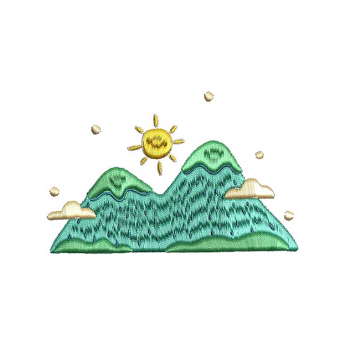 Mountain Design For Embroidery