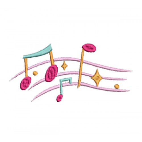 Music Notes Embroidery Design
