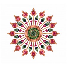 Neon Mandala Embroidery Pattern