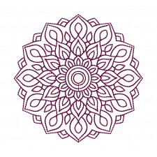 Neon Mandala Embroidery Design