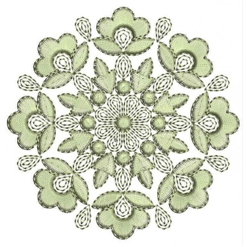 Flower Applique Embroidery Design 24918