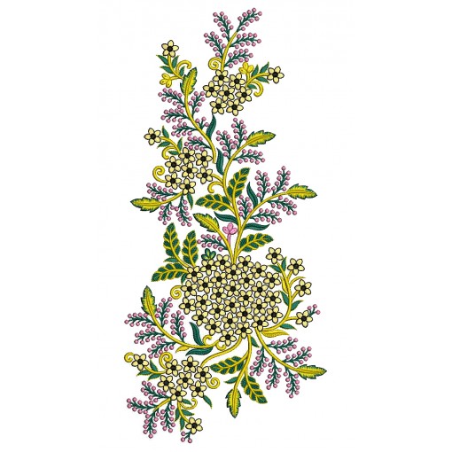 Orchids Flower Embroidery Design 25117