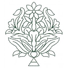 Outline Embroidery For Kids Frock