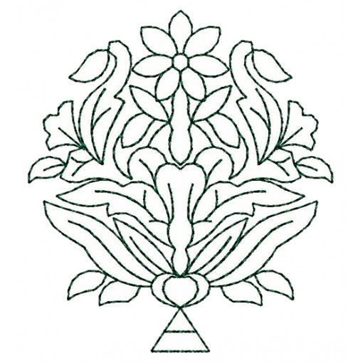 Outline Embroidery For Kids Frock