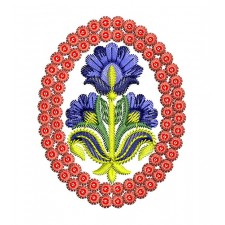 Oval Applique Embroidery
