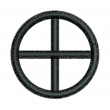 Paganism Sun Cross Sign Embroidery