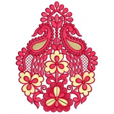 Paisley Style Applique Embroidery Design 25359