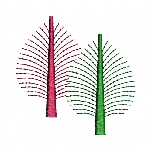 Palm Frond Embroidery Design