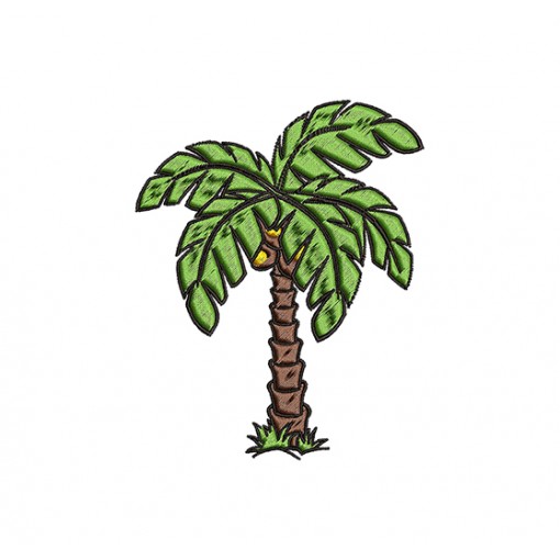 Palm Tree Embroidery Design