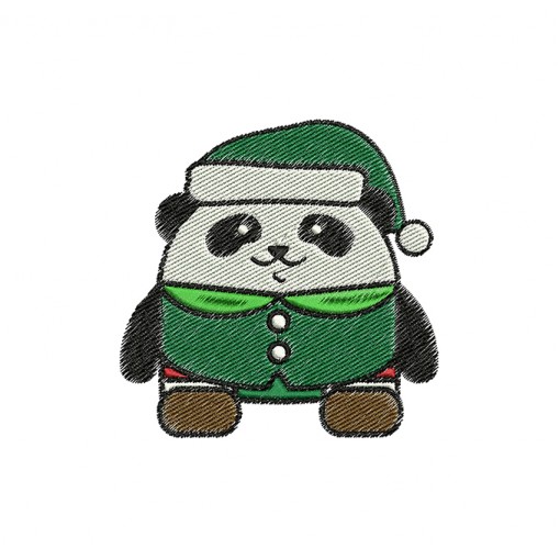 Panda Embroidery For Baby