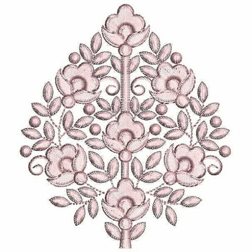 Pansy Style Applique Embroidery Design 24828