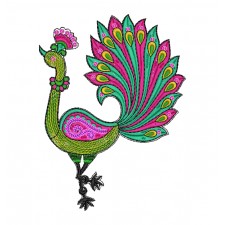 Peacock Applique Design Embroidery