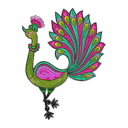 Peacock Applique Design Embroidery