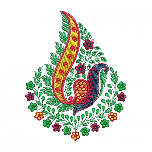 Peacock Concept Butta Embroidery