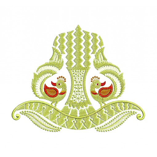 Peacock Design Embroidery Work