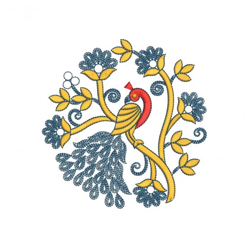 Peacock Design For Embroidery