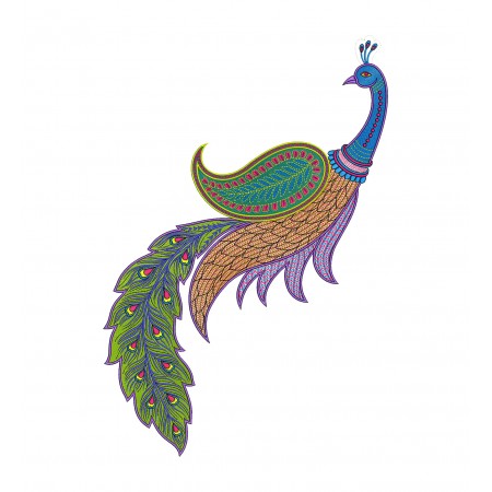 Peacock Embroidery Applique