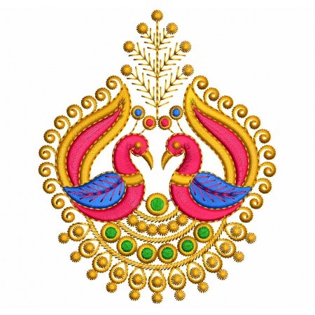 Peacock Embroidery Design For Suits