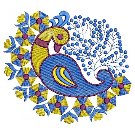 Peacock Embroidery Fantasy Design