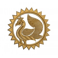 Peacock Embroidery Patch