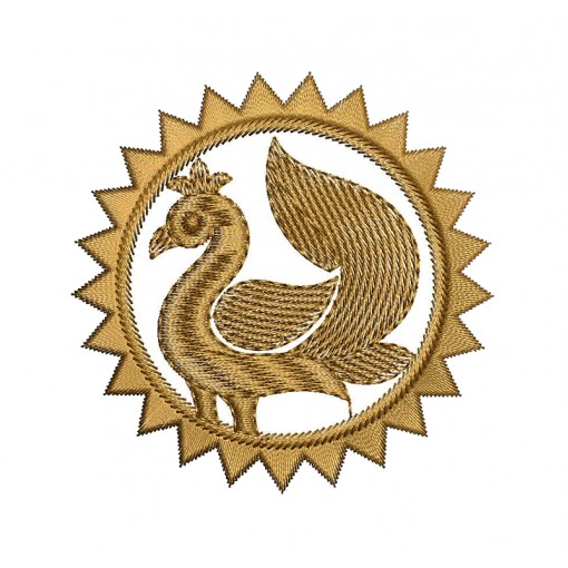 Peacock Embroidery Patch