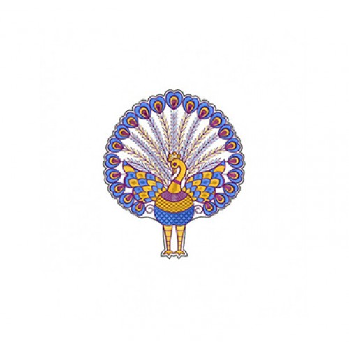 Peacock Machine Embroidery Pattern