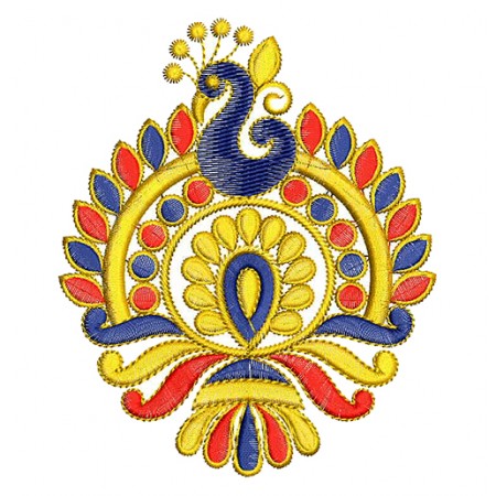 Peacock jumka Embroidery Applique