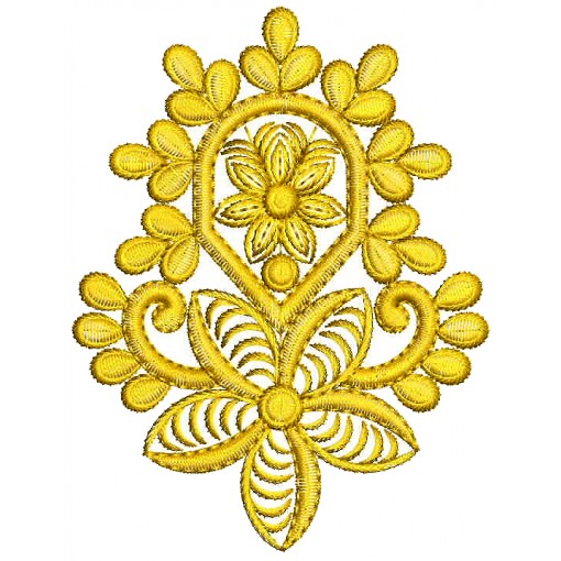 Peony Style Flower Applique Embroidery Design 25417