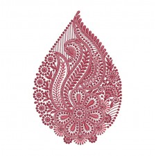 Peplum Top Embroidery Patch Design