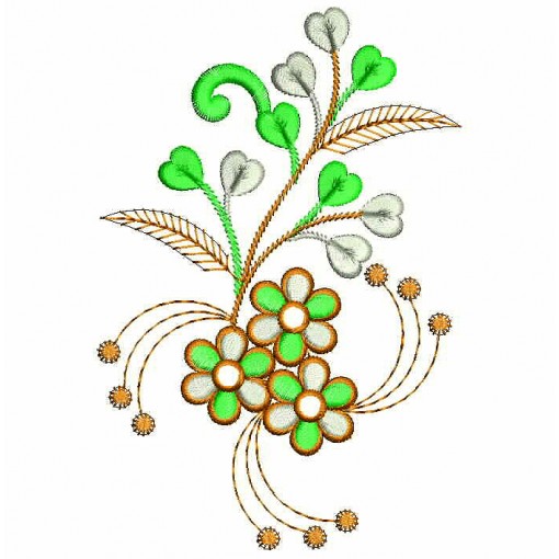 Petals Flight Flowers Applique Embroidery 24871