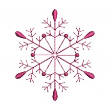 Pink Snowflake Embroidery Design
