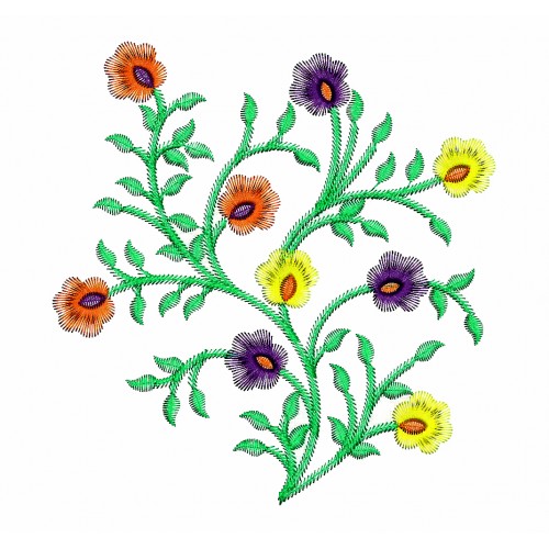 Poppy Flower Embroidery Pattern