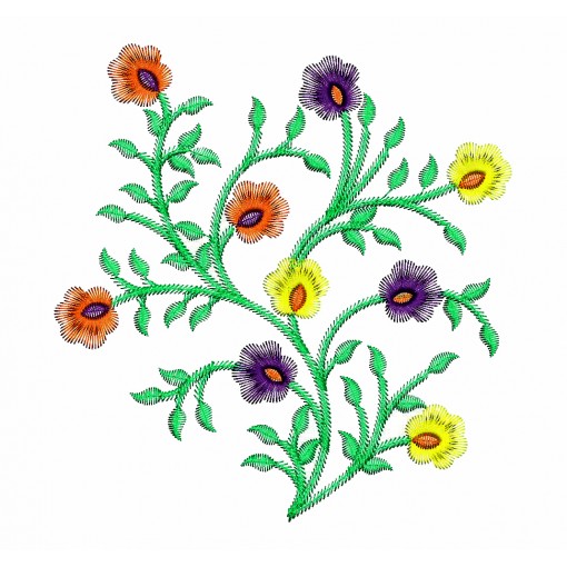 Poppy Flower Embroidery Pattern