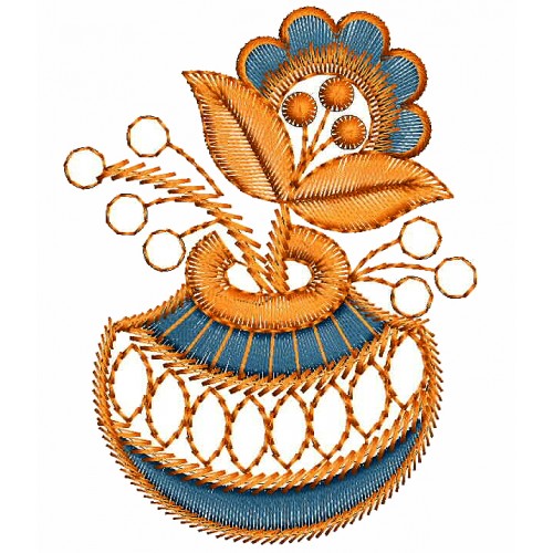 Pot Embroidery Design 25554
