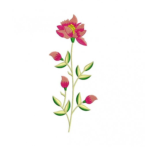 Prairie Rose Embroidery Design