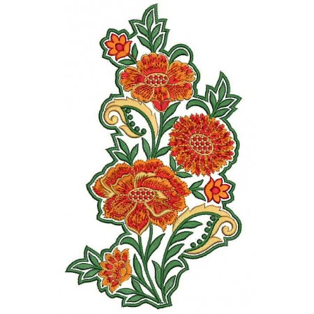 Red Rose Butta Embroidery Design 24996