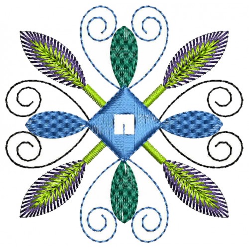 Rangoli Style Applique Embroidery Design 25862