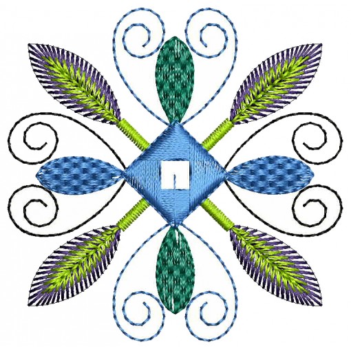 Rangoli Style Applique Embroidery Design 25862