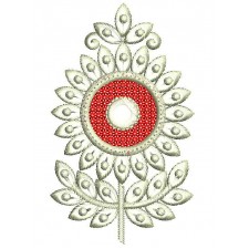 Realistic Flower Butta Embroidery Design 24896