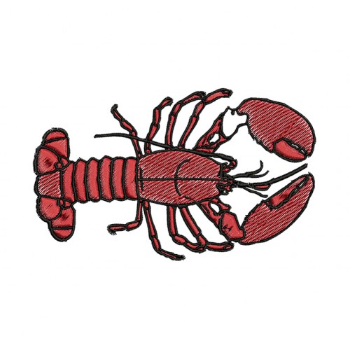 Red Crab Embroidery Design