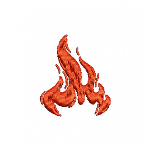Red Flame Embroidery Design