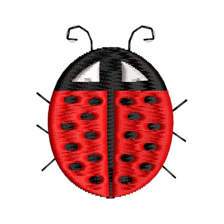 Red Ladybug Embroidery Design